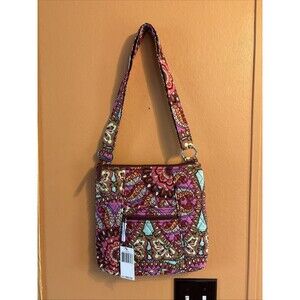 Vera Bradley Resort Medallion Triple Zip Hipster Crossbody NWT Adjustable Strap